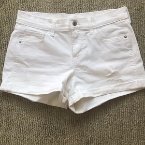 White Jean Shorts
